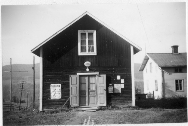 Lidensboda poststation, exteriör. Ragunda postområde, 1947.