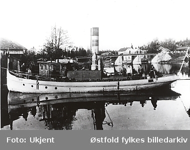 D/S Thor ved Strømsfoss, Aremark, ca. 1920-30?