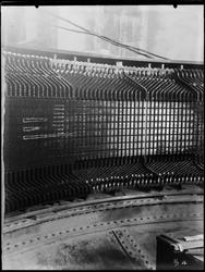 Hafslund A/S i Skjeberg, 1936. Interiør fra kraftstasjon.