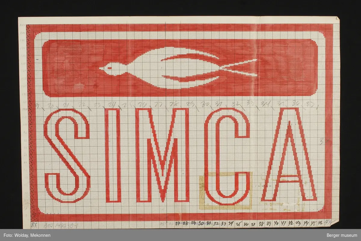 Bilpledd/biltrekk
SIMCA og fugl
Logo