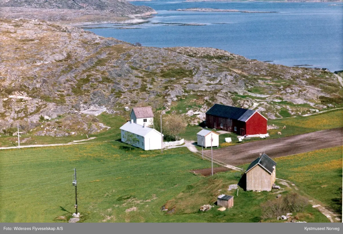 Flyfoto fra Lilleenget på Vågøya i Vikna kommune