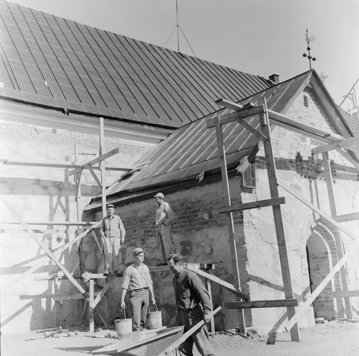 Restaurering av Österunda kyrka, Uppland 1961