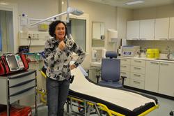 Sykestuen på Valhall PH. Her er utstyr for ulik diagnostikk,