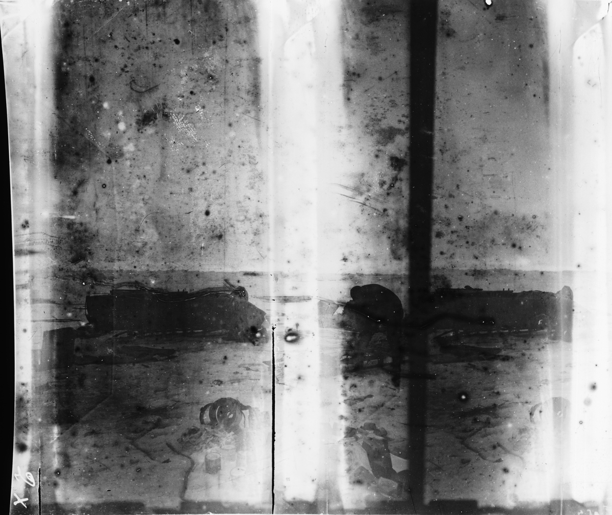 Stereobild. Läger. Framtagning av bilderna gjordes av docent John Hertzberg år 1930 på Fotografi, Tekniska Högskolan.
