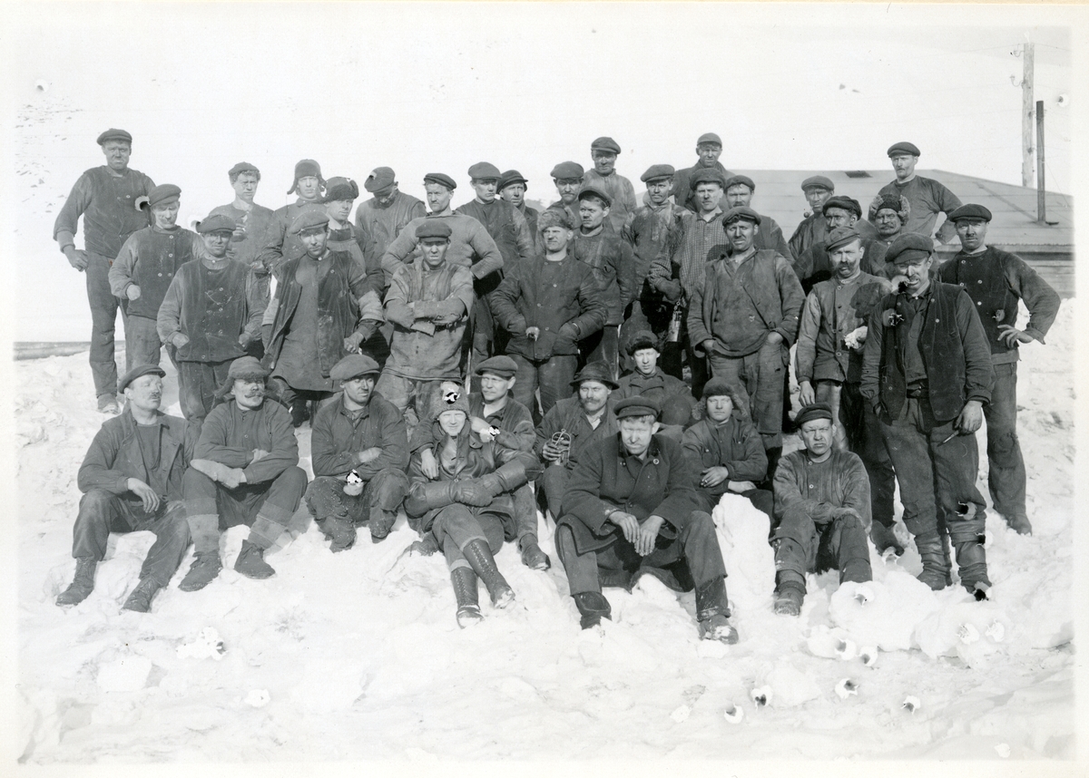 Gruvarbetare vid Sveagruvan 1921.