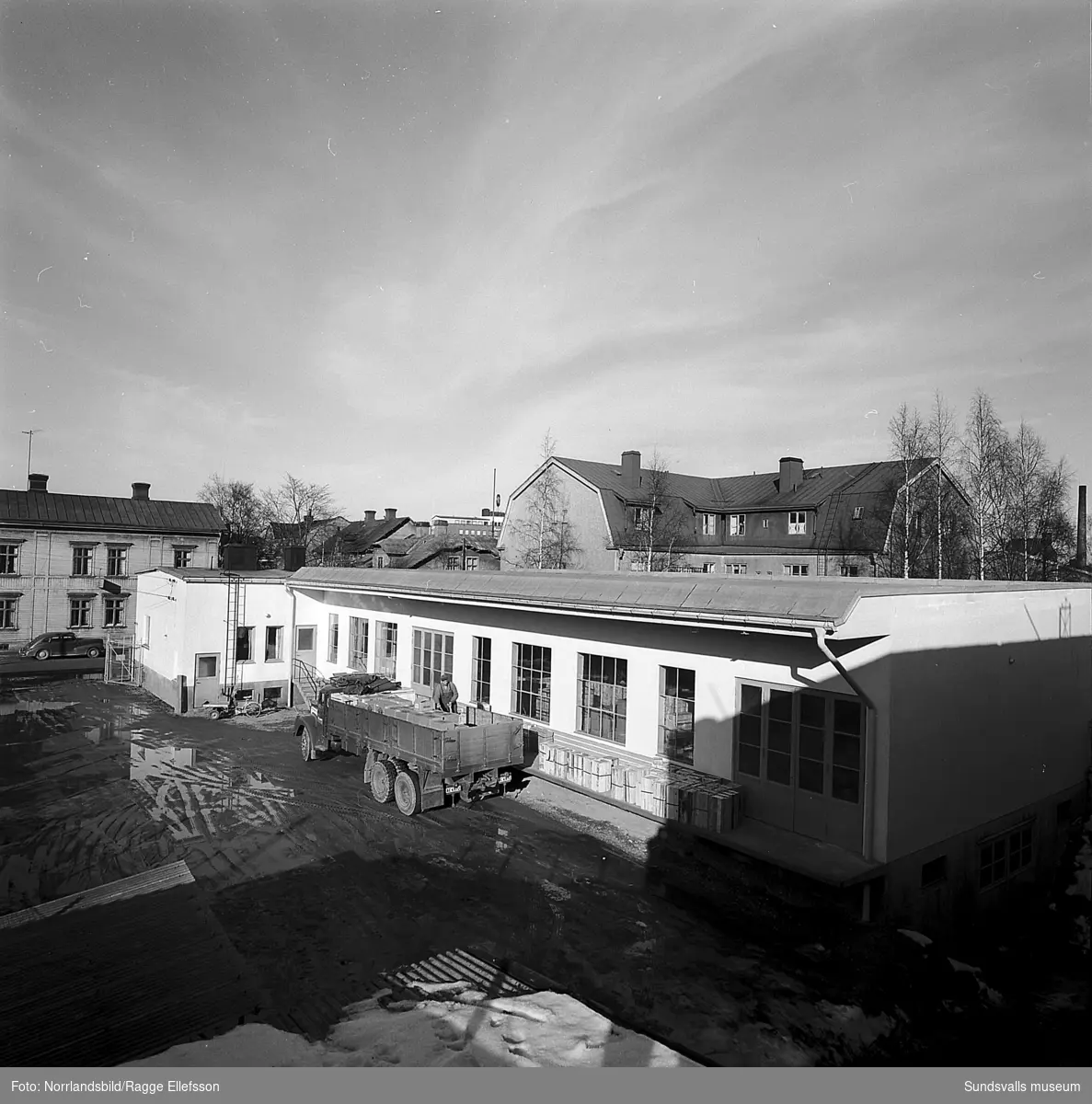 Bultfabriken vid Östra Långgatan 3, exteriör- och interiörbilder.