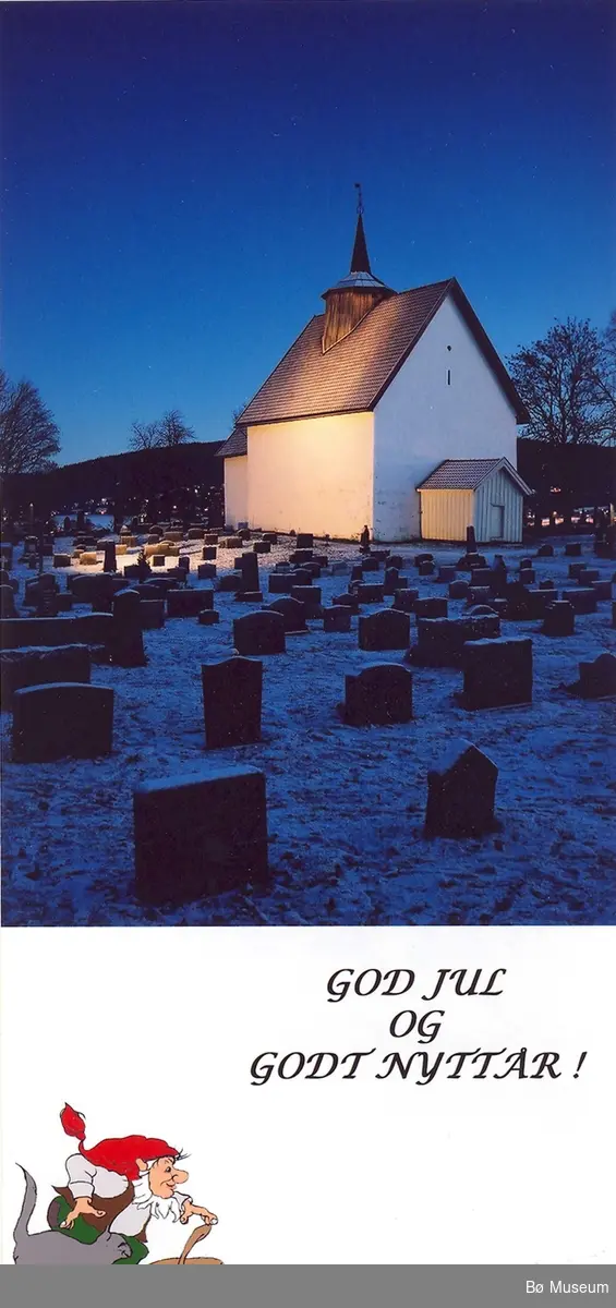 Bø gamle kyrkje - julekort