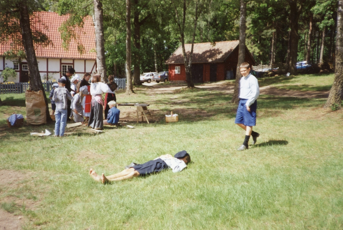 Eldsberga skolas 150-årsjubileum i maj 1993. Foto Kenneth Tapper 1993. Galgberget, Hallandsgården.