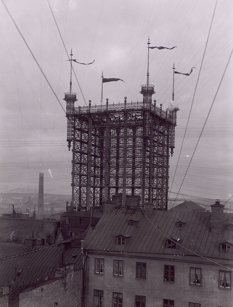Telefontornet, i början av 1890-talet. Uppfört 1886 och rivet 1952.