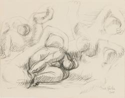 Lesbisk lek [blyanttegning på papir]