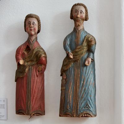 To evangelister. I utstillingen Norsk Kirkekunst. Foto/Photo