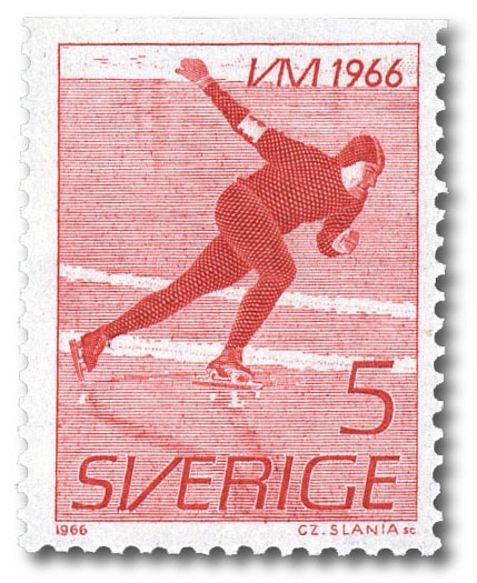 Världsmästaren på 500 m 1956 Evgenij Grisjin, Sovjet.