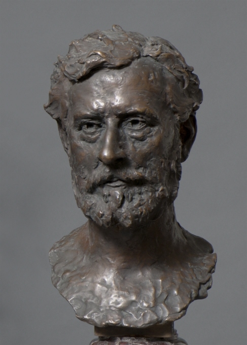 Porträttet föreställer Paul Dubois (1829–1905) – en skulptör känd för sitt realistiska och levande sätt att avbilda människor. Porträttet av Dubois själv är utfört av kollegan Alexandre Falguière – även han en skulptör som strävade efter att med porträttlik realism avbilda sina modeller. Falguière var också verksam som målare.
