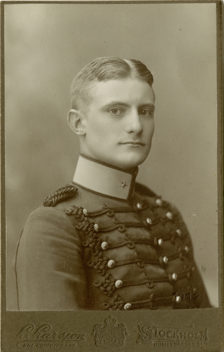 Porträtt av Erik Patrik Honoré de Laval, löjtnant vid Seva artilleriregemente A 1.