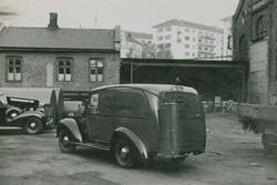 Karbidgenerator produsert av Øveraasens Motorfabrikk på Gjøv