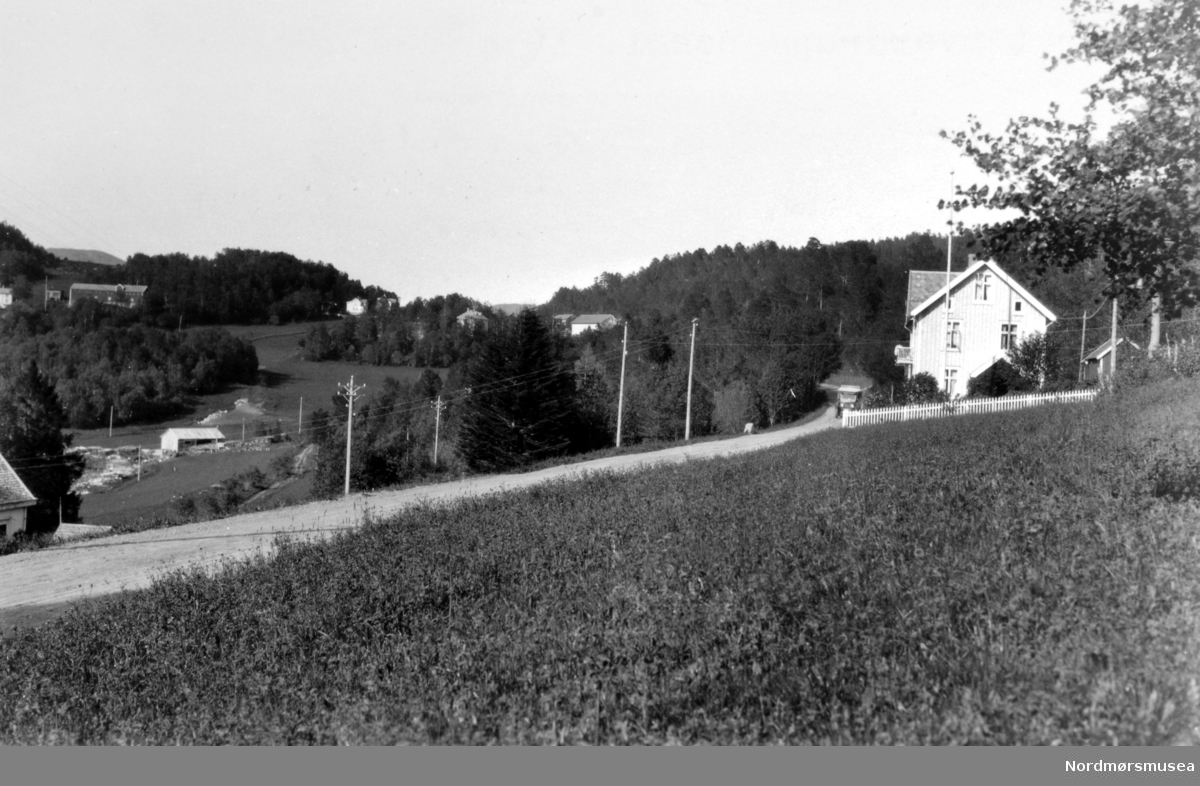 Foto fra Langset på Straumsneset, Tingvoll kommune. Fotograf er Georg Sverdrup, og datering er 1934. Fra Nordmøre Museums fotosamlinger. /Reg:EFR2013/



