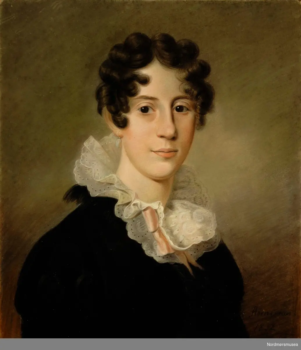 Marie Thomsen, f 1.10. 1788, d 25.7. 1831, bildet datert 1832. Knudtzonfamilien. (Fra Nordmøre Museums fotosamling)
