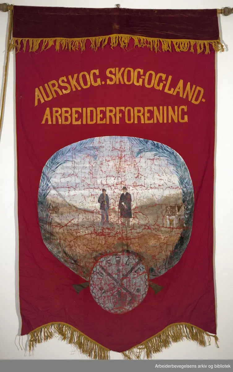 Aurskog skog og landrbeiderforening..Forside..Fantekst:.Aurskog Skog og Land-.Arbeiderforening.....