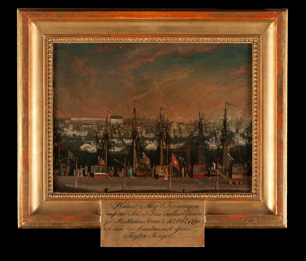 Galäreskader på Stockholms ström 16 oktober 1790 vid hemkomsten från Gustav III:s ryska krig.