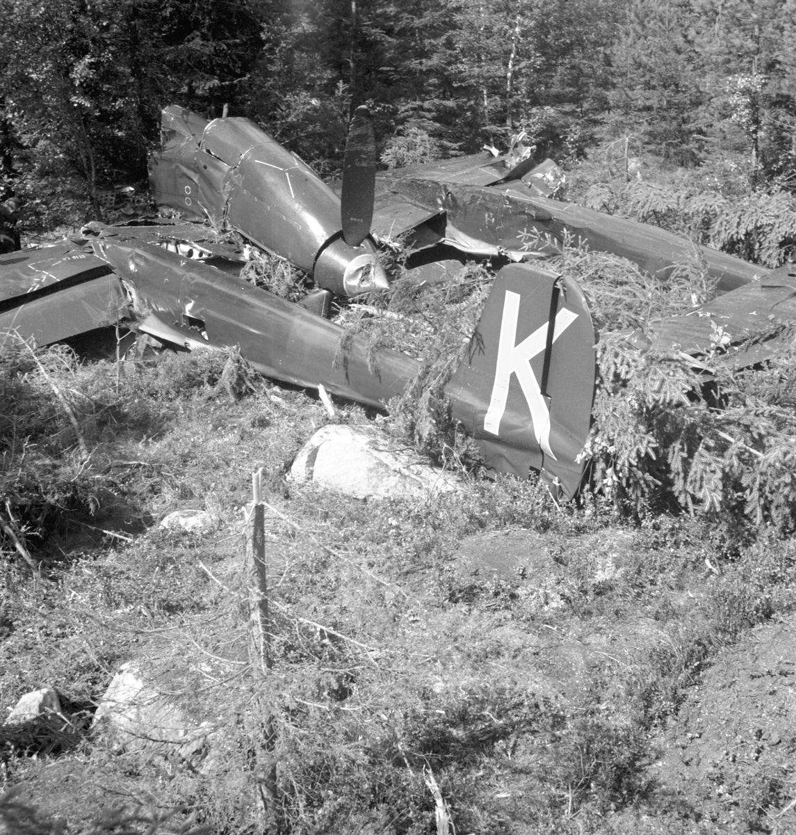 Flygolycka vid Ockelbo. Den 31 juli 1951