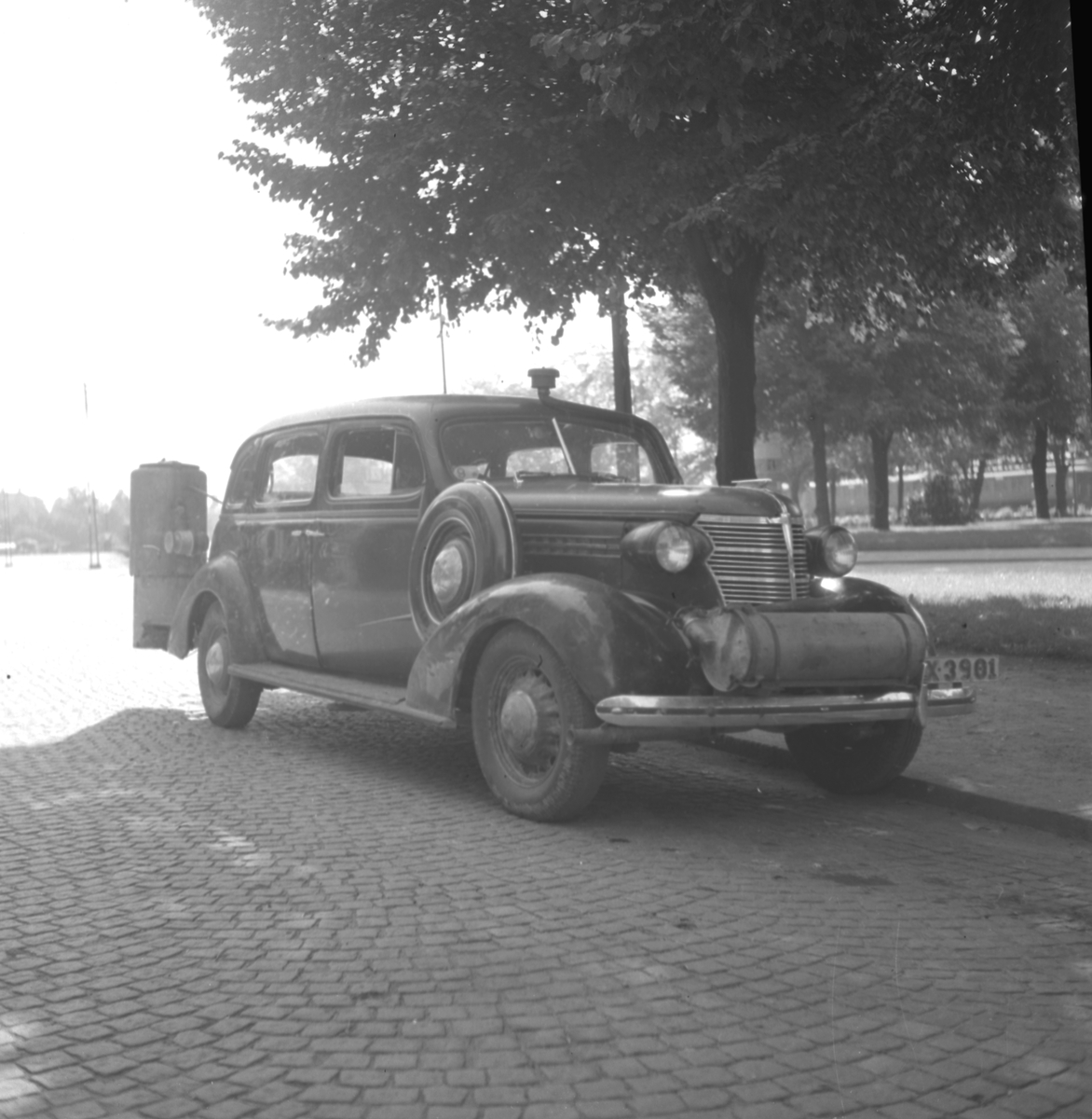 Fylgia försäkring. Bil X 3901. Den 11 september 1945.
X3901 Chevrolet 1938. Åkare Johan Gunnar Palm Norrsundet.