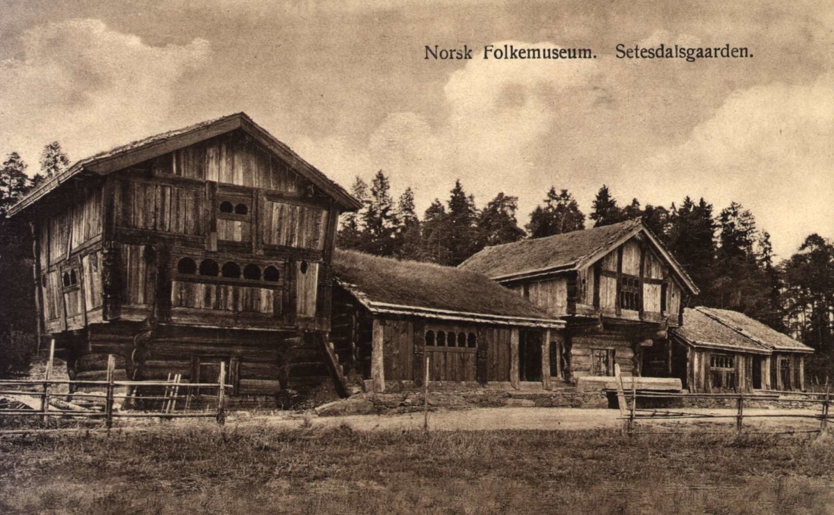 Postkort, Setesdalsgården,  Setesdaltunet, NF.