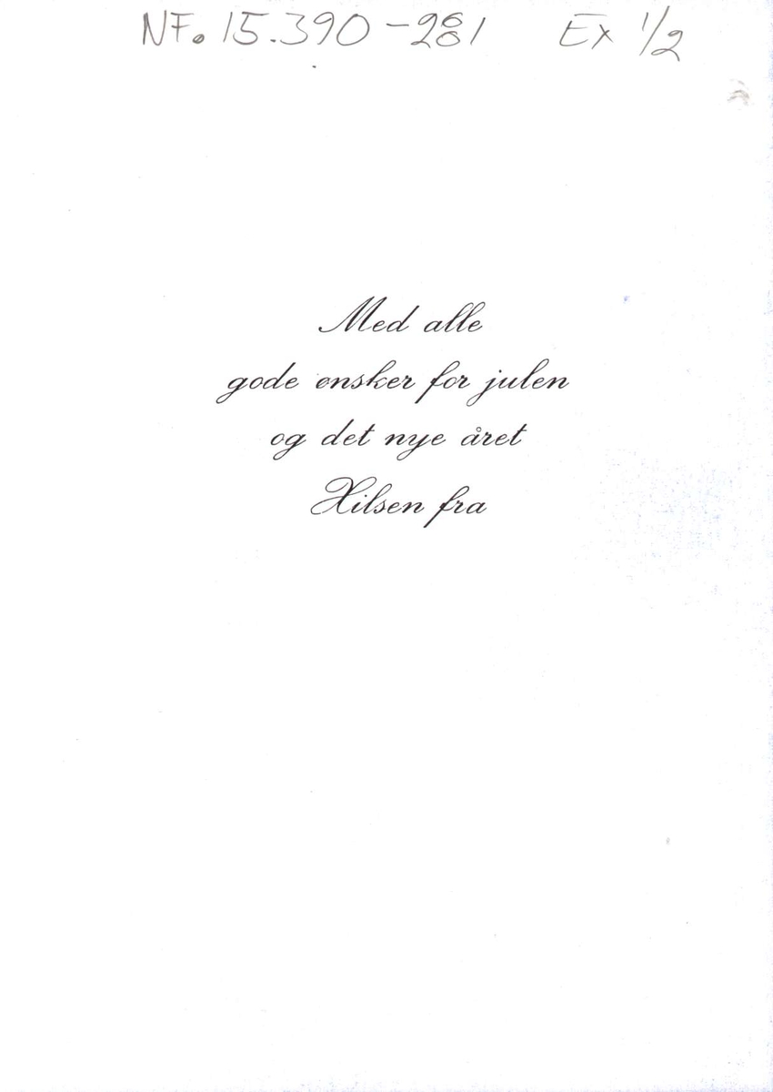 Postkort.  Julemotiv fra Enerhaugen. Gamlebyen, NF.