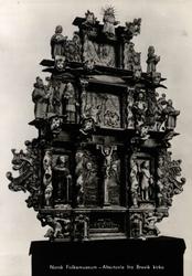 Postkort. Interiør Kirkesamlingen. Utstilling NF.