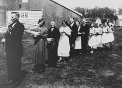 Grøten spilles inn i bryllup