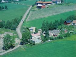 Flyfoto, Lillehammer, bebyggelse. Nordsetervegen er tydelig 