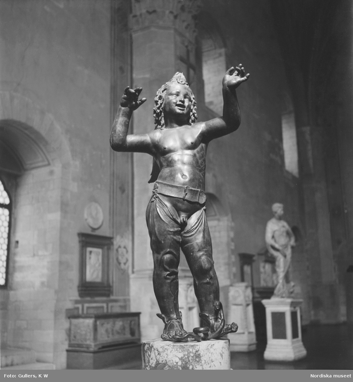 Staty. Donatellos Cupido, Bargello, Florens.