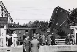 Sammenstøt mellom Bergenstoget og et lokaltog på Sandvika st