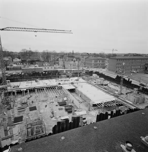 Byggnation Kvarteret Plantan, Uppsala, 1969 - Upplandsmuseet ...