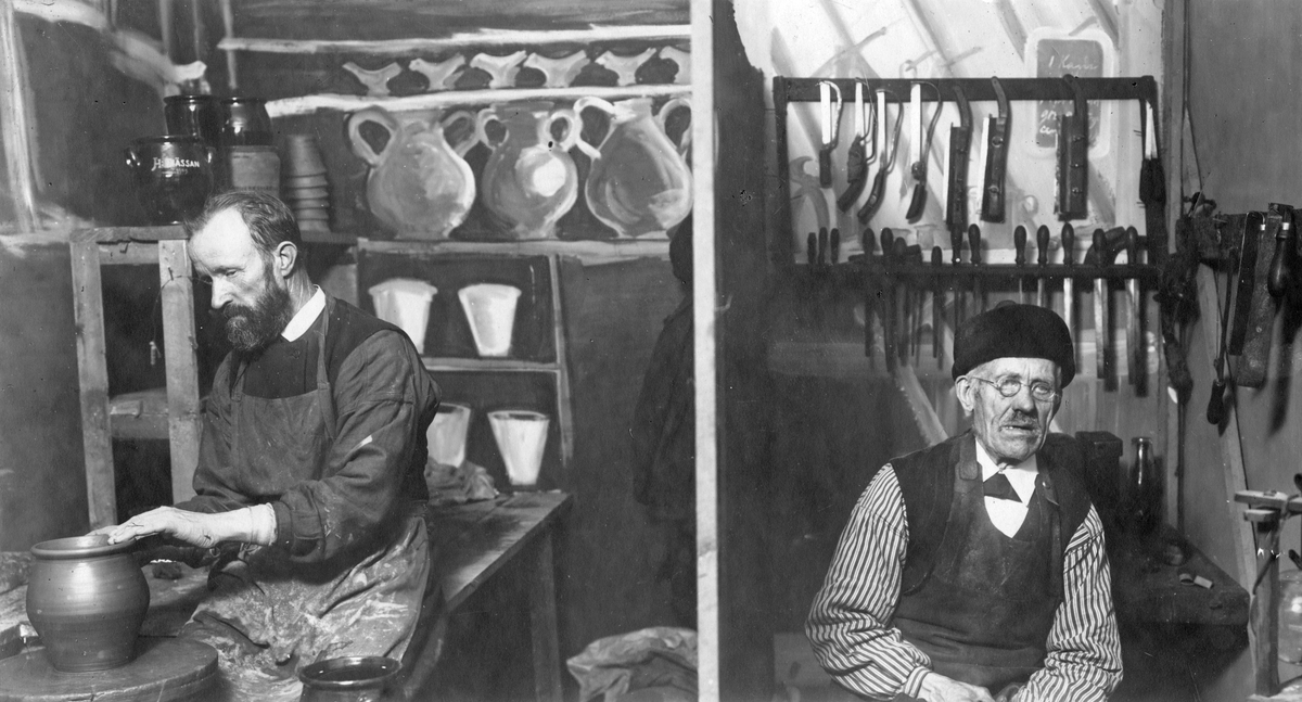 Hantverksmässa i Köping 1909.Krukmakare & Kakelugnsmakare Skogh och Kärnmakare Hedberg