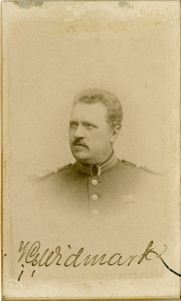 Porträtt av Jacob Gustaf Widmark, löjtnant vid Hälsinge regemente I 14.