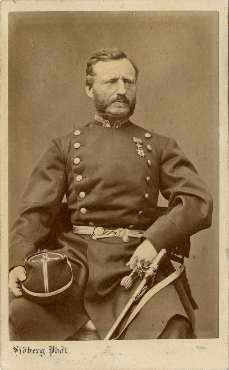 Porträtt av Oscar von Wolcker, major vid Hälsinge regemente I 14.