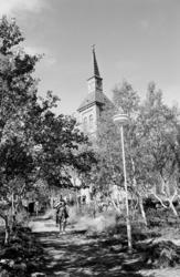 Utsjok Kirke. Utsjok-tur, Finland. Fotografert i august 1969