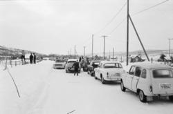 Mars 1969. Nuorgam, Finland. Snescooterløp.