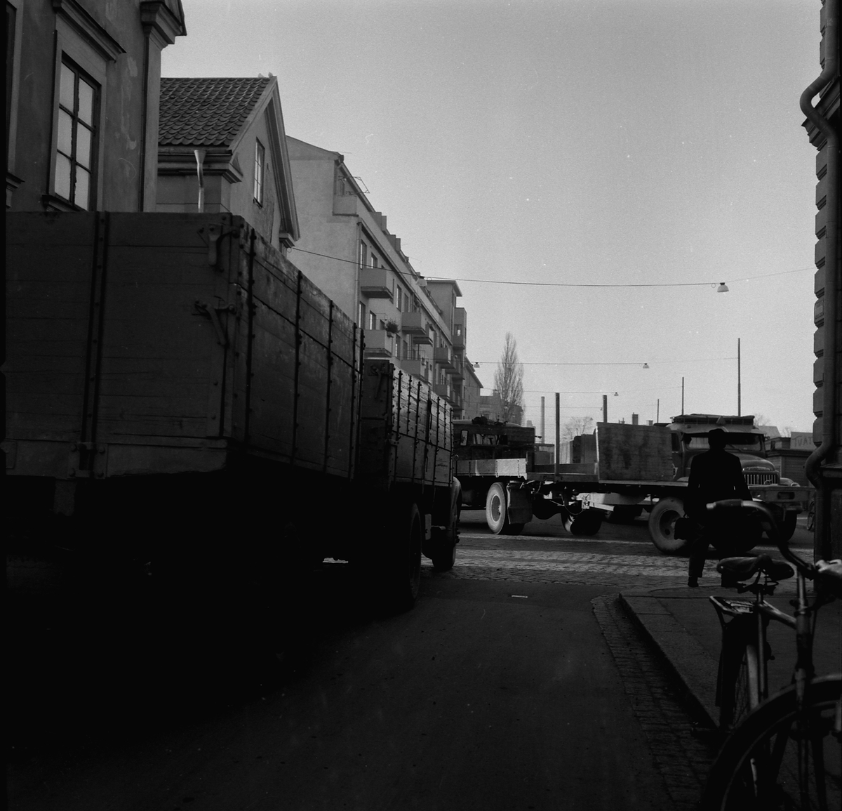 Orig. text: Trafikkaos Storgatan - Hamngatan. Mars 1955. - Bild ...