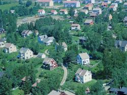 Flyfoto, Lillehammer, bebyggelse. Det vises til nr 006247 og