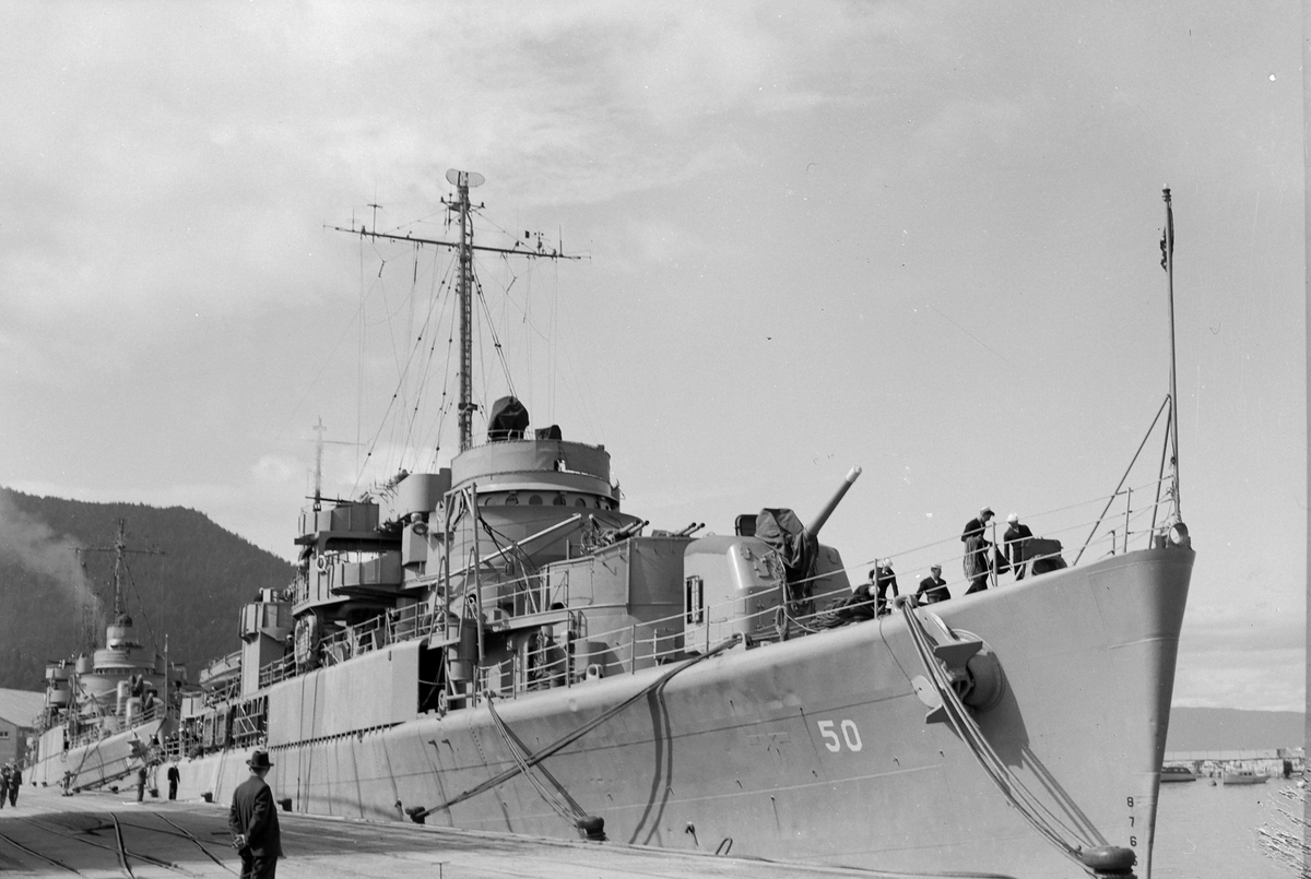 Amerikanske havforskningsskip, USS Rehoboth og USS San Pablo på besøk i Trondheim