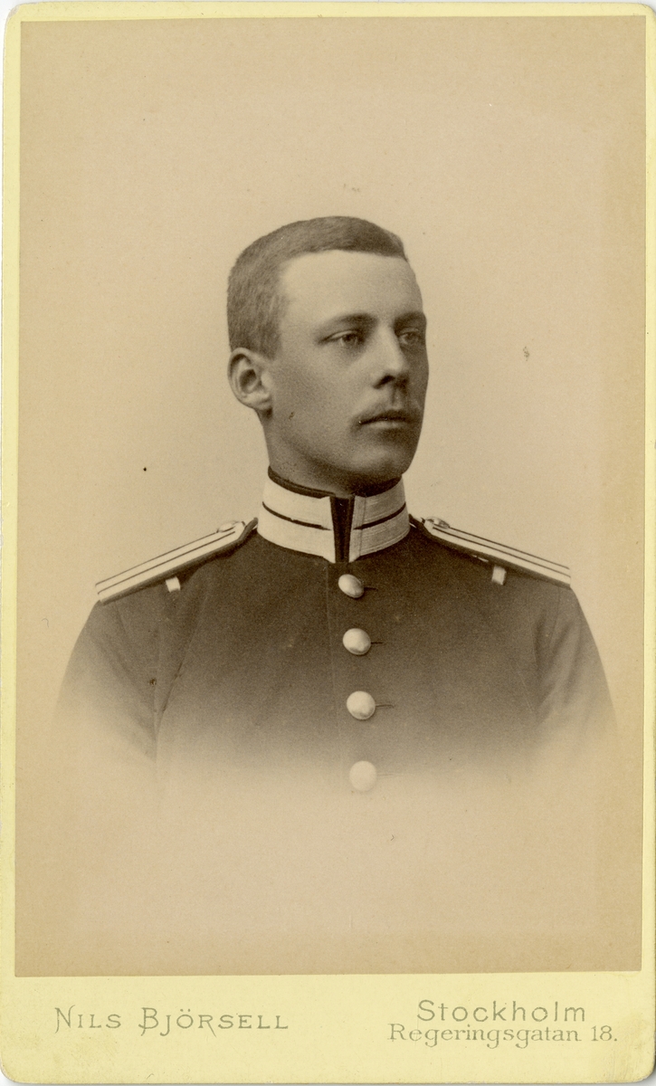 Porträtt av okänd soldat vid Livgarde.