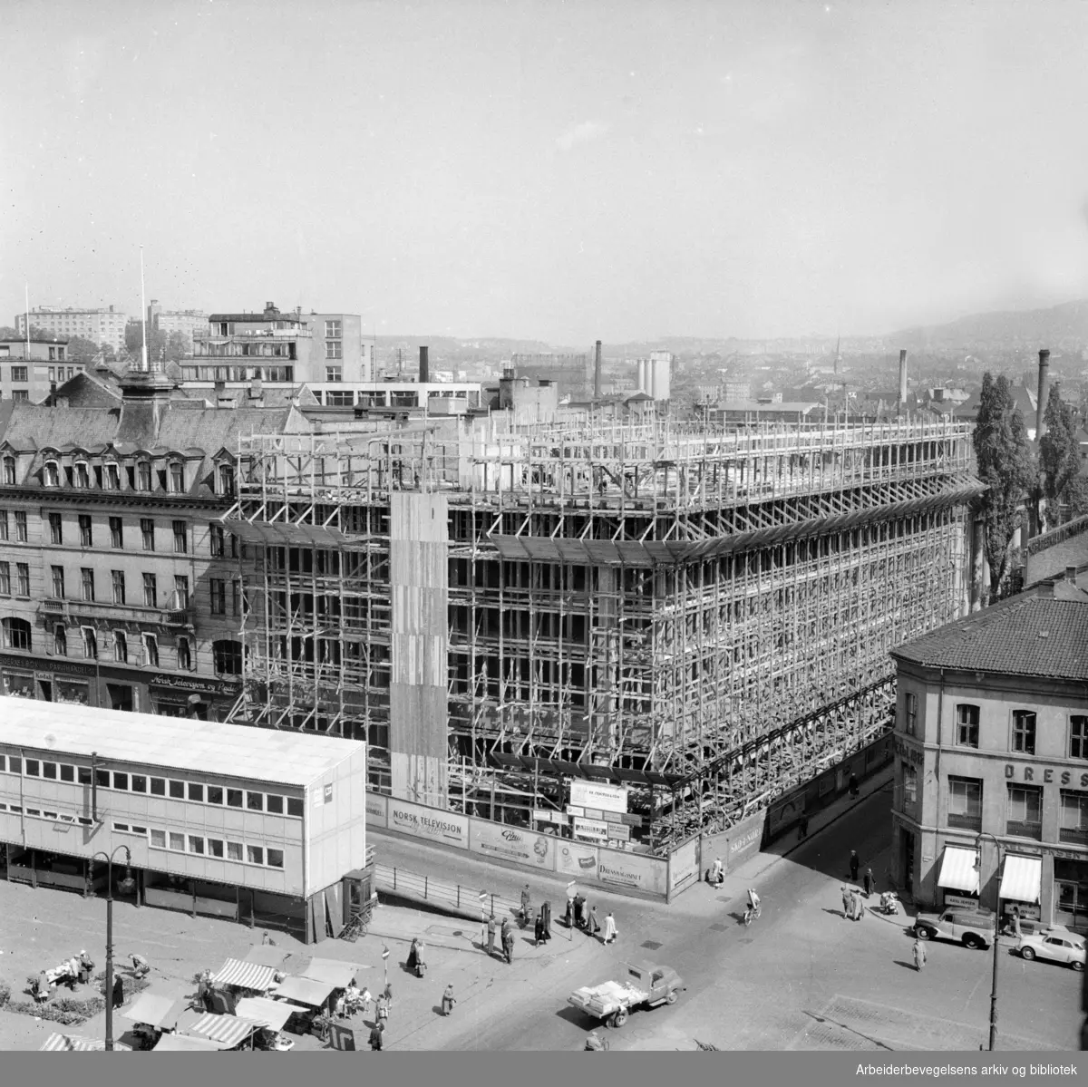 Folkets Hus under bygging, mai 1956