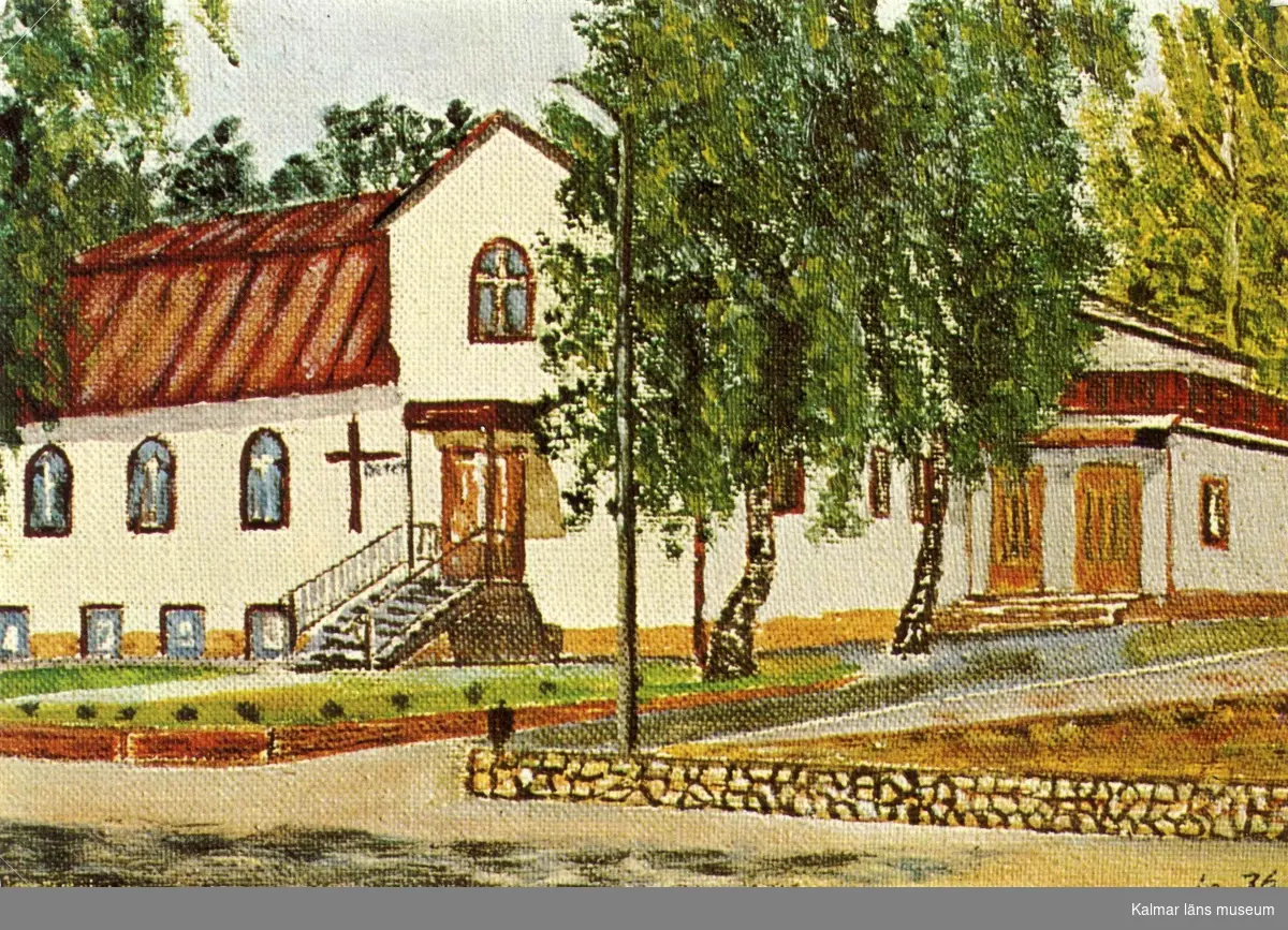 Målning föreställande Betelkapellet i Kristdala.