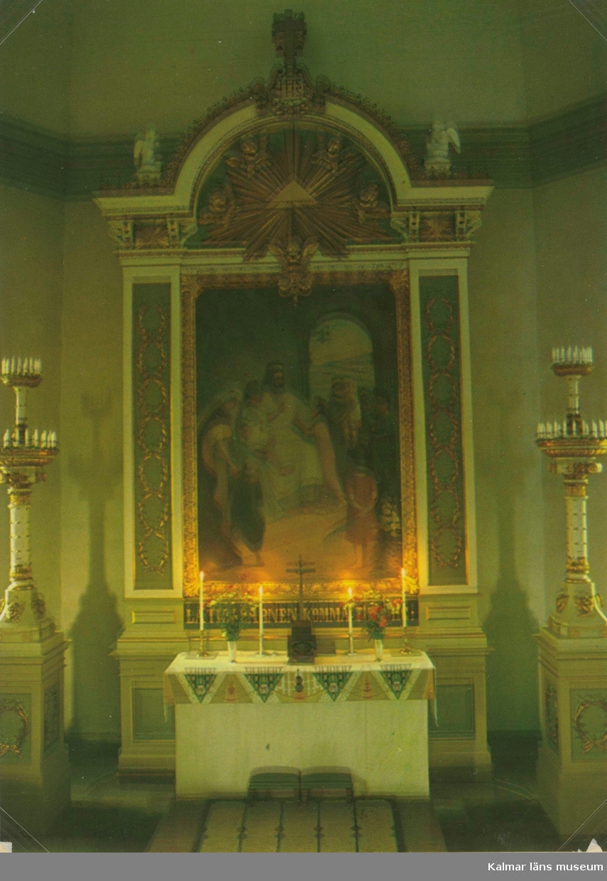 Altartavlan i Sandby kyrka, målad 1892 av prästen Gustaf Lindqvist.