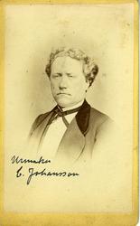 Portrett av urmaker C. Johansson i Fredrikstad. Svenskfødt.