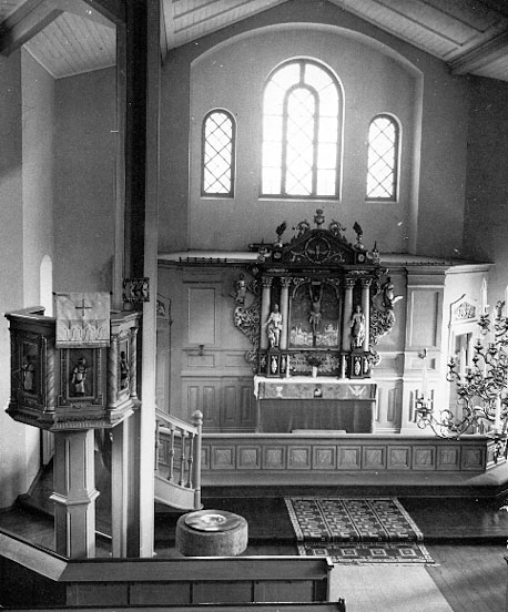 Interiör av Håle Tängs kyrka.