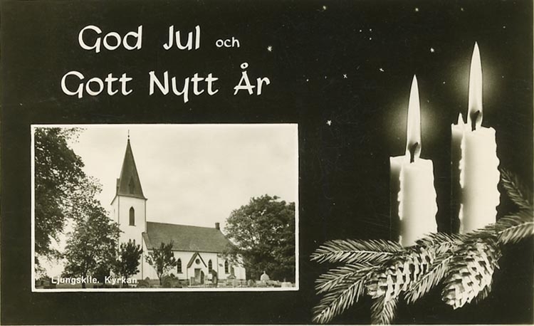 Enligt Bengt Lundins noteringar: "Ljungs kyrka. God Jul och Gott nytt år".