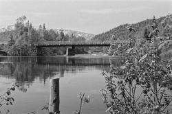 Landskap,bru og gårder ved Fustvatn.