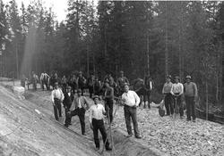 Dokumentasjon av arbeid med et veiprosjekt, ant i Trysil. Uk